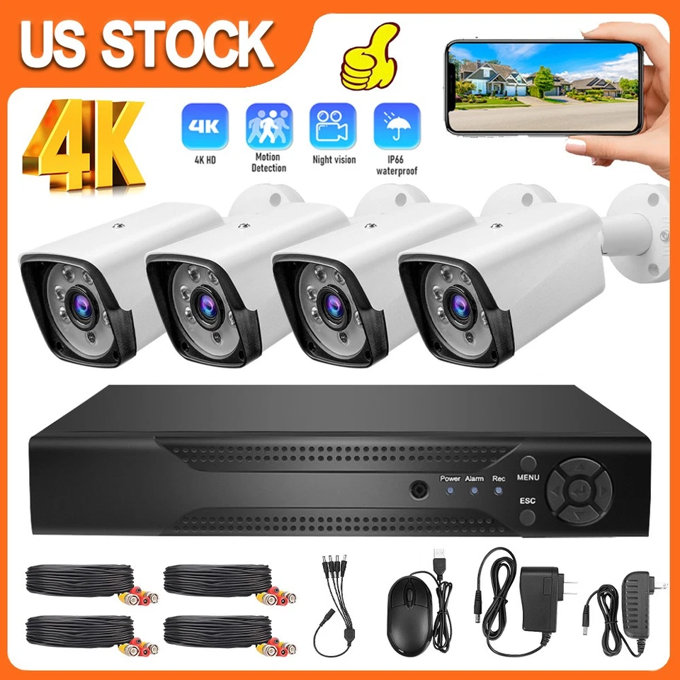 Kit de sistema de cámara de seguridad DVR 4K 5MP Lite 8 canales 1080P exterior con disco duro 1 TB Foto 2 de 4