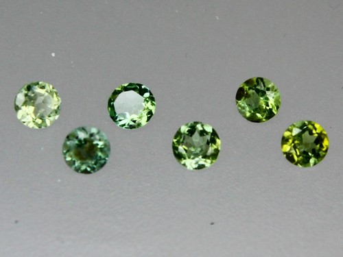 1x 2mm Blue Indicolite & Forest Green Tourmaline Round Loose Natural Gemstone - Picture 5 of 51
