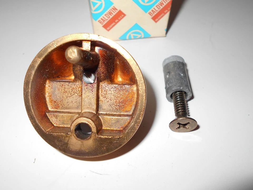 Brass Half Dome Door Stop 1 3/8" tall Baldwin NEW - Image 3 of 3