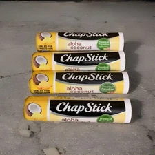 (4) Chapstick Aloha Coconut Tropical Paradise Collection Lip Balm 0.15oz Stick