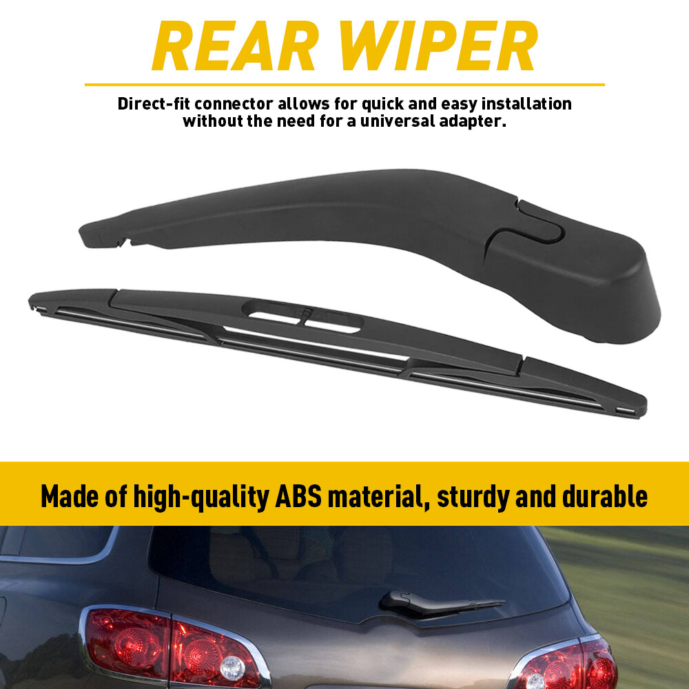 Rear Wiper Arm Blade Set For 2008-2017 Buick Enclave - Complete 12 Inch Replacement Kit