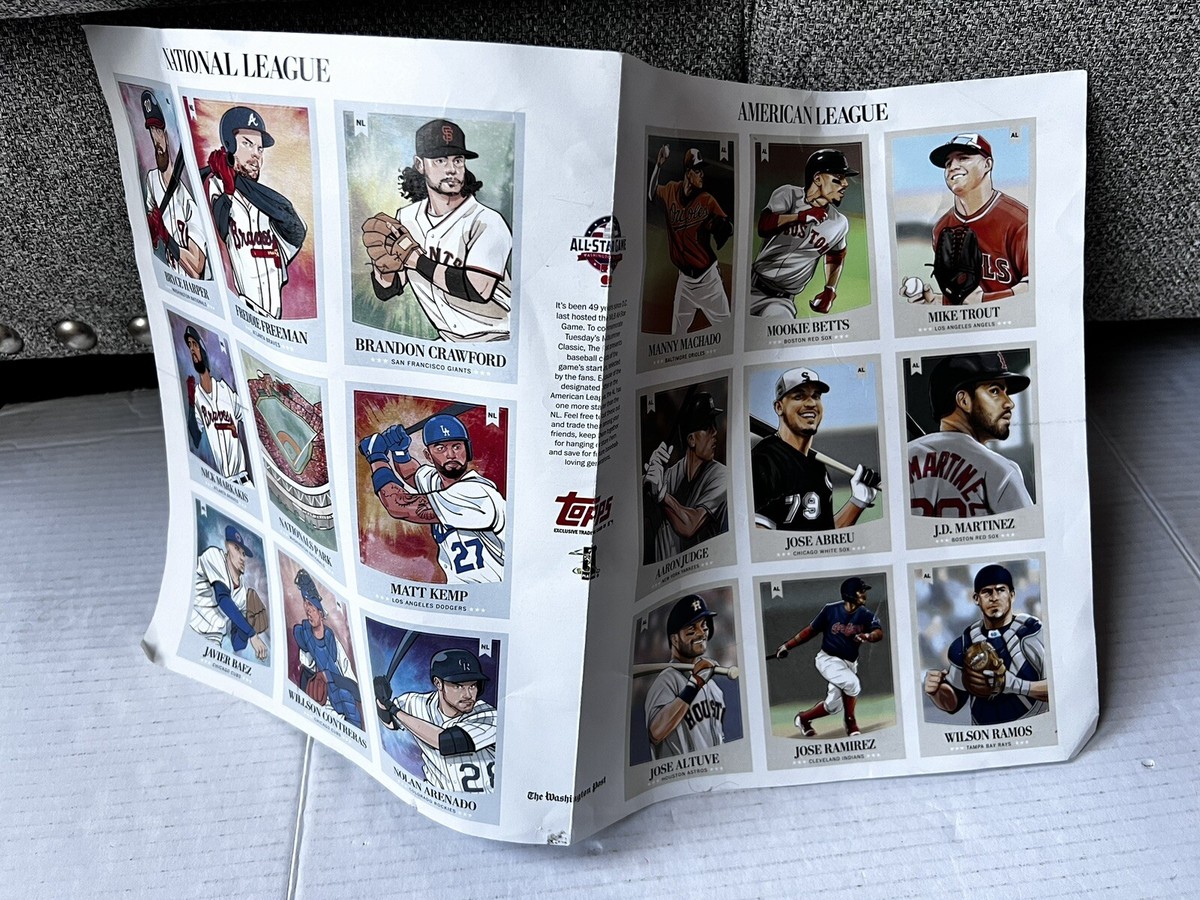 Rare 2018 Topps Washington Post All-Star Game Sheet Baseball Cards Uncut w/wear | eBay Rare 2018 Topps Washington Post All-Star Game Sheet Baseball Cards Uncut w/wear | eBay