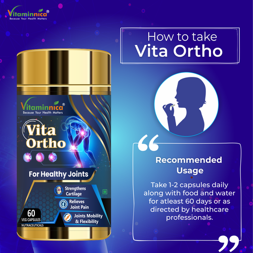 Vitaminnica Vita Ortho Healthy Bones & Joints Supports 60 Capsules - Picture 6 of 8