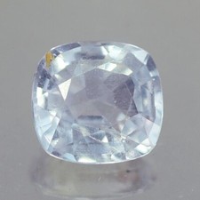 0.76CT LOVELY AA UNHEATED CUSHION LIGHT WHITE BLUE BURMESE SAPPHIRE NATURAL