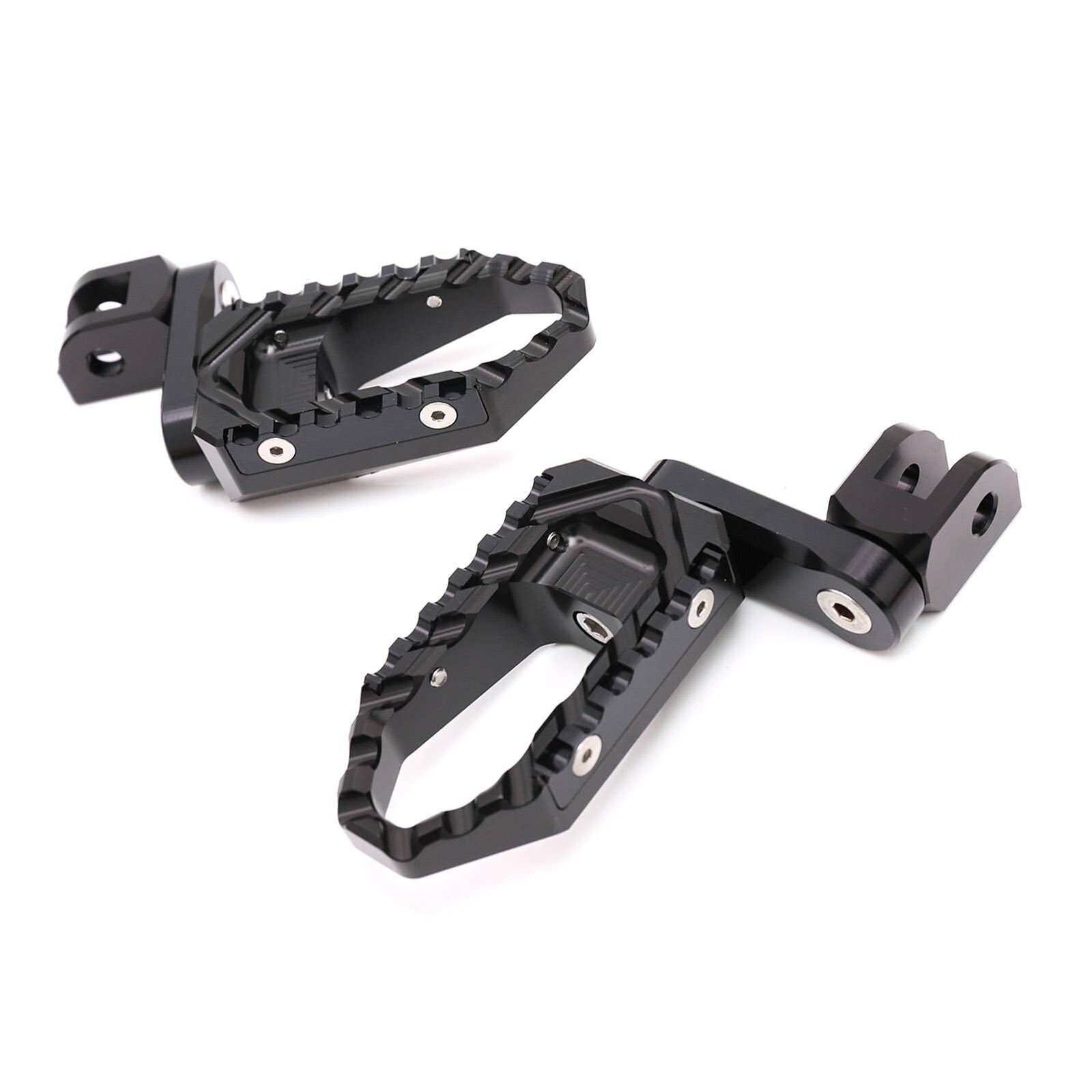TheFastGear Black Front Wide Foot Pegs – Extended 40mm Lower For Honda NC750 S/X 2014-2022