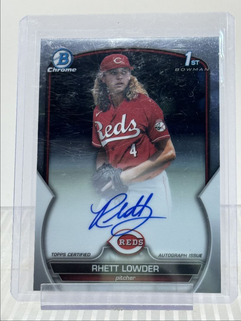 RHETT LOWDER 2023 BOWMAN CHROME DRAFT 1ST AUTOGRAPH AUTO Q1605