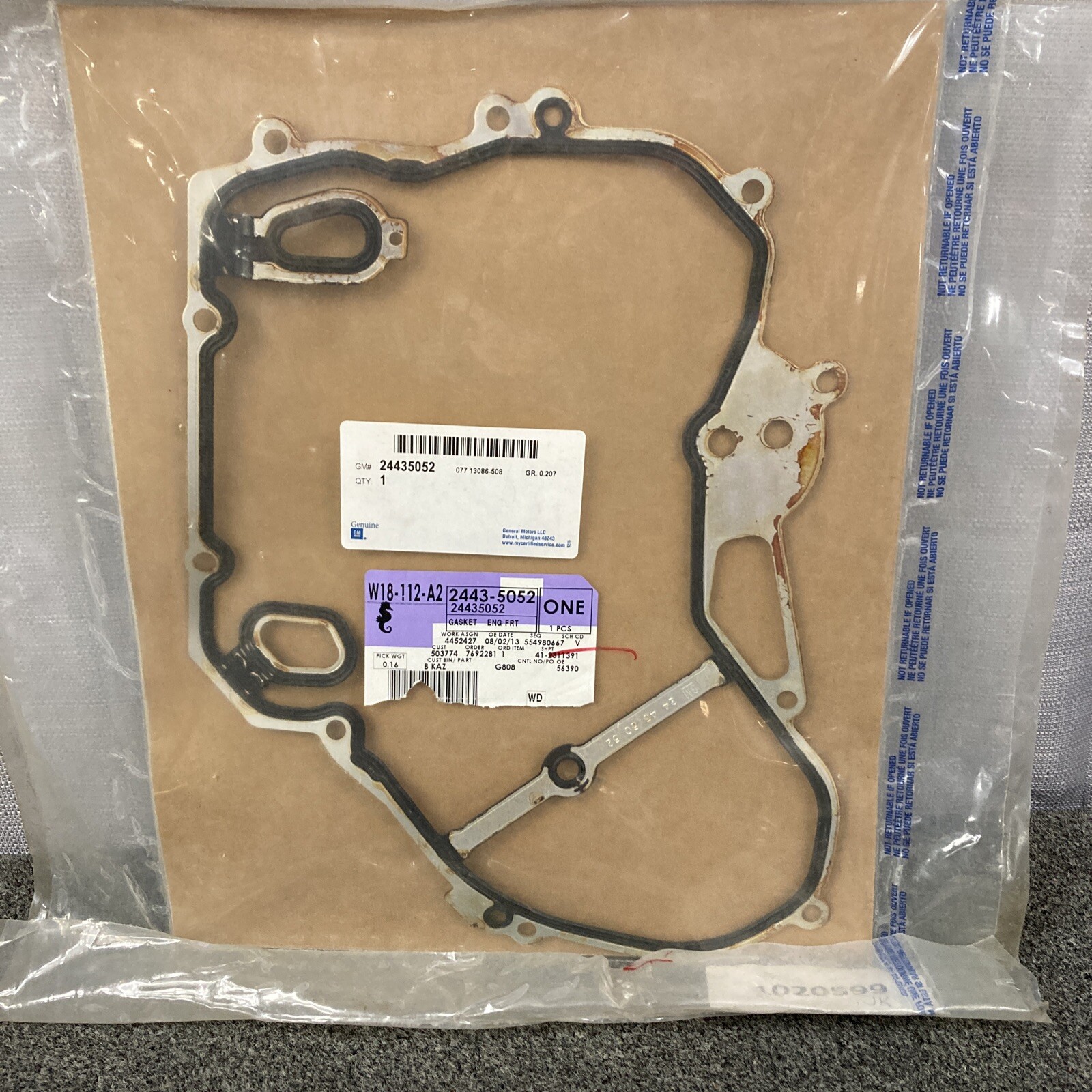 NEW GENUINE GM 24435052 GASKET, ENGINE FRONT COVER 2000-2017 GR 