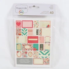 Becky Higgins Project Life Love Themed Cards 40 Pieces