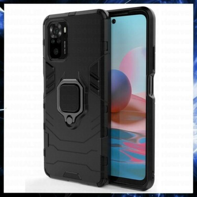 COVER FOR XIAOMI REDMI NOTE 10 4G MAGNETIC HARD SHOCKPROOF CASE ARMOR RING