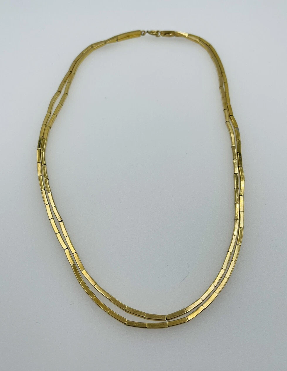 Collana Doppia Catena Grosse Germania Dior Designer Vintage 1962 Placcata in Oro