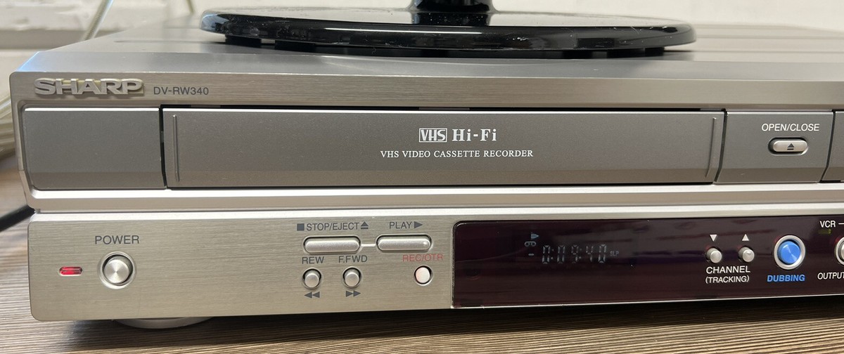 Sharp DV-RW340U VHS DVD-RW/-R Recorder Combo TESTED WORKS VIDEO
