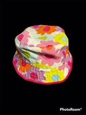 NWOT Infant/toddler girl 100 cotton bucket summer hat floral print, lined