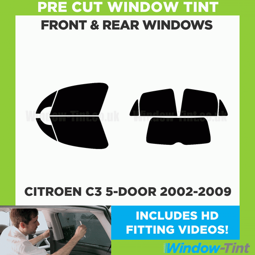 Per Citroen C3 5-door 2002-09 Completo Pre Taglio Pellicola Finestrini Kit Ant. - Picture 2 of 10
