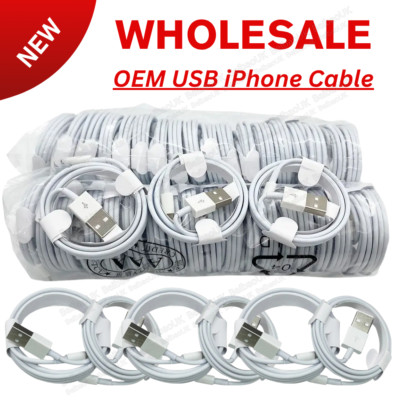 Wholesale Bulk Lot USB Cable 3Ft 6Ft For Apple iPhone 14/13/12/11/8 Charger Cord
