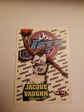 VINTAGE 1998-99 NBA Hoops JACQUE VAUGHN Utah Jazz #201 /w Free Sleeve