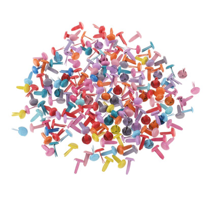 200er Pack Bunte Bastelklammern Musterbeutelklammern Mini Brads Metallic