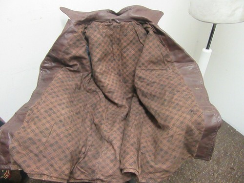 VINTAGE 40's SWEDISH LEATHER JACKET SIZE M, ACE PATINA, 2.3KG GOATSKIN - Picture 10 of 10