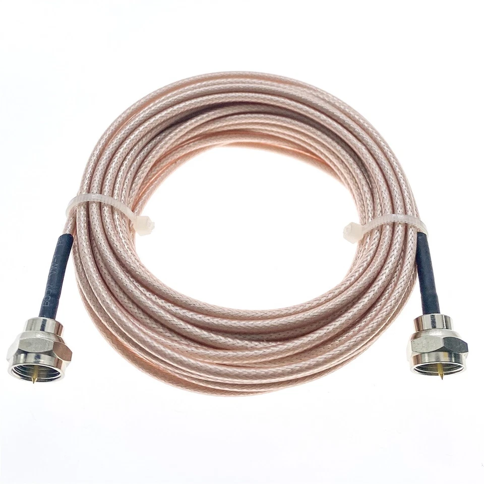 F male to F male plug RG179 75ohm cable Coax Coaxial Koax Kable for Video TV lot - Image 2 of 4