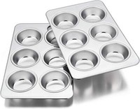 Muffinform Edelstahl Backblech Set 6Er Muffins Cupcakes Pudding Brownies 29X18Cm