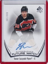 2021-22 SP Authentic Future Watch #136 Tanner Laczynski RC AUTO /999 - FLYERS