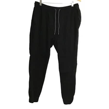 BROOKLYN CLOTH THE JOGGER MENS BLACK ELASTIC WAIST TAPPER LEG SIZE X- LARGE