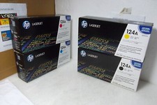 HP 124A Toner Cartridge Set for 1600 2600 CM1017 MFP 6000A Q6001A Q6002A Q6003A