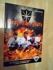 2007/08 MANCHESTER PHOENIX V SHEFFIELD STEELERS ICE HOCKEY PROGRAMME