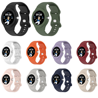 For Google Pixel Watch 1/2 TPE Watch Strap Watch Band with Protective Case Watch