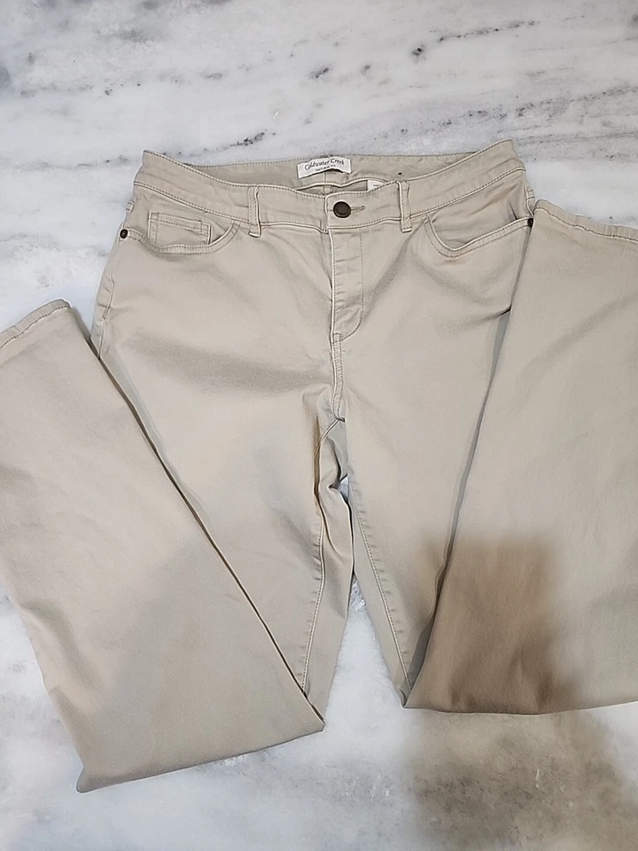 Pantalón Coldwater Creek Natural Fit Beige Talla 10 Excelente Estado Foto 3 de 4