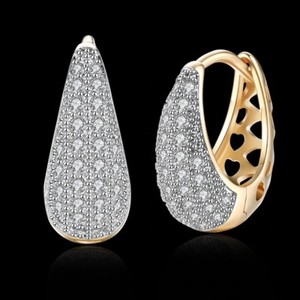 swarovski hoop gf17 18k crystals filled earrings gift gold