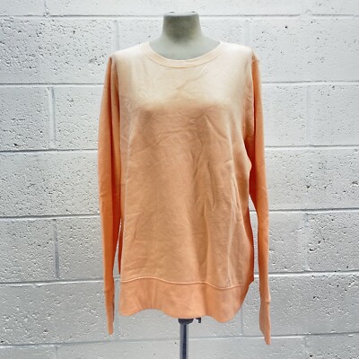 TEK GEAR PASTELL ORANGE SWEATSHIRT FLEECE INNEN PULLOVER PULLI VINTAGE UK XXL