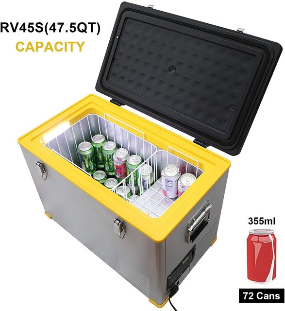 bestek 30 quart car refrigerator freezer