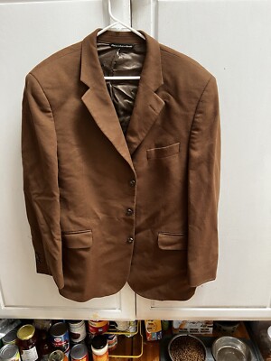 Eli Thomas cashmere Sports jacket For Men 46 R Brown In Great Shape 
