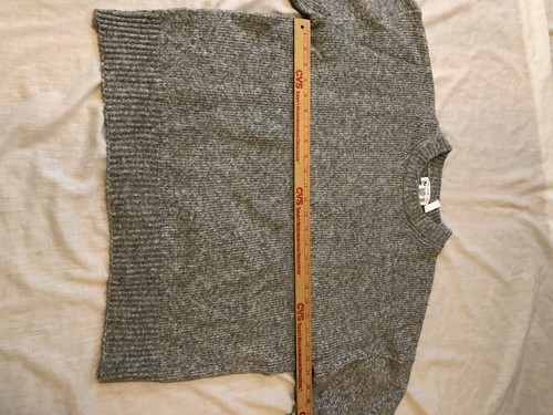 New For the Republic Gray Chunky Wool Blend Mutton Sleeve Sweater Womens XL - Picture 6 of 17