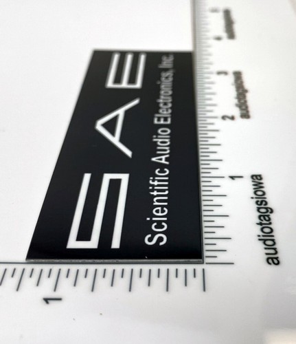SAE Scientific Audio Electronics Custom Made Aluminum Equipment Badge - Picture 3 of 5