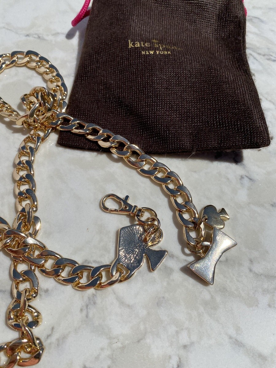 Kate Spade Gold Bow Chain Belt | New With Tags Kate Spade Gold Pave Crystal Bow Chain Belt | New With Tags  main image 4