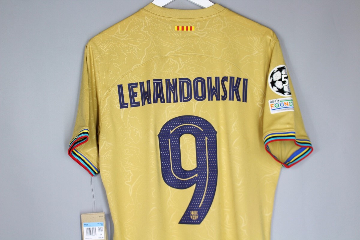 NWT BARCELONA SPAIN 2022 2023 AWAY FOOTBALL SHIRT JERSEY #9