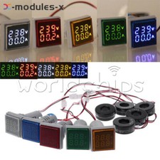 AC50V-380V 0-100A Digital LED Dual Display Voltmeter Ammeter Voltage Gauge Meter