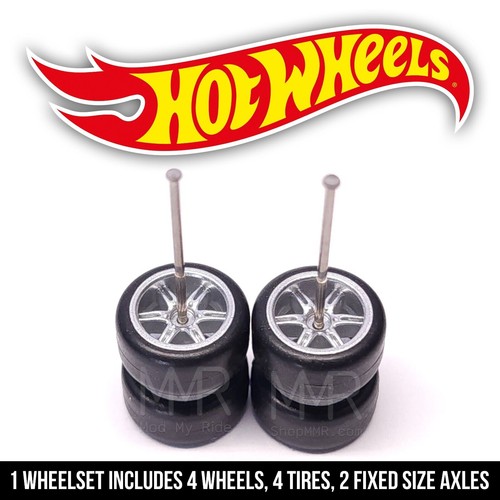 1/64 Scale RPF1 v5 - 6 SPOKE Real Riderz Wheels Rims Tires Set for Hot - Picture 6 of 31