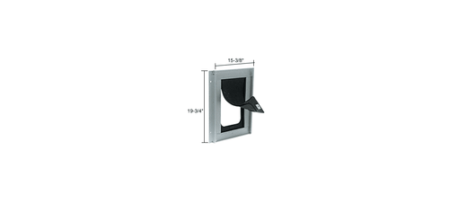 CRL LD500 Large Deluxe Pet Door Clear Anodized - Picture 2 of 3