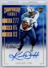 2016 panini contenders football kevin dodd championship ticket rc auto 7/25 #103