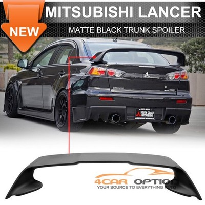 Fits 08-17 Mitsubishi Lancer EVO Evolution 10 Matte Black ABS Trunk Spoiler Wing