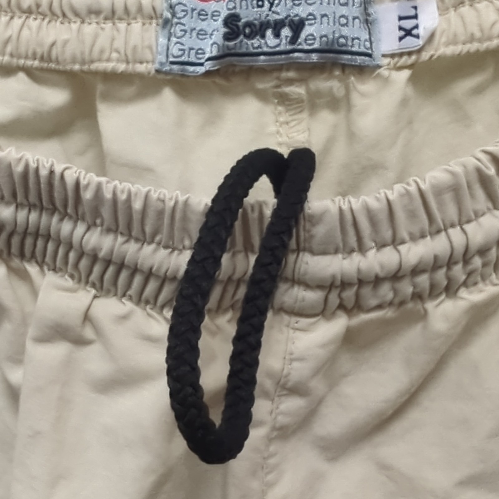 Greenland Beige Men's Cargo Shorts XL Elastic Waist Drawstring Cargo Pockets image 9
