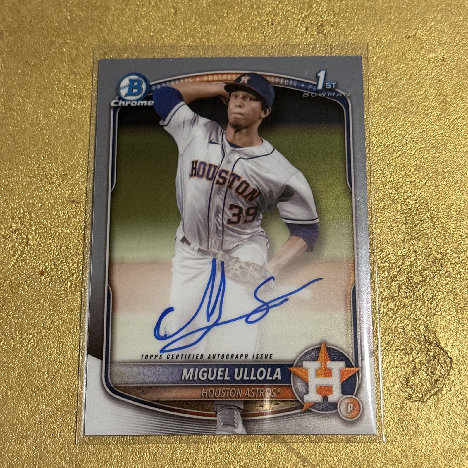 2025 Miguel Ullola Astros 1st Bowman Chrome Auto #CPA-MU