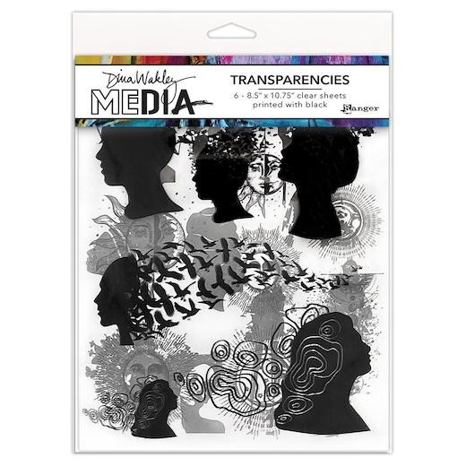 Dina Wakley Media Transparencies 6pcs - Focals Set 1