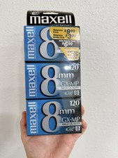 3 Pack Maxell 8mm GX-MP 8 120 Blank Sealed Camcorder Videotapes Tapes NEW Sealed