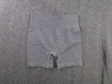 Short Women Large Gray High Waist Seamless Yoga Tummy Control Athletic