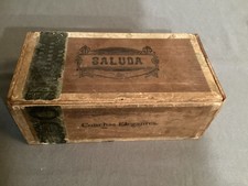 Antique Vintage Saluda Wood Cigar Box Conchas Elegantes Colorado Madero