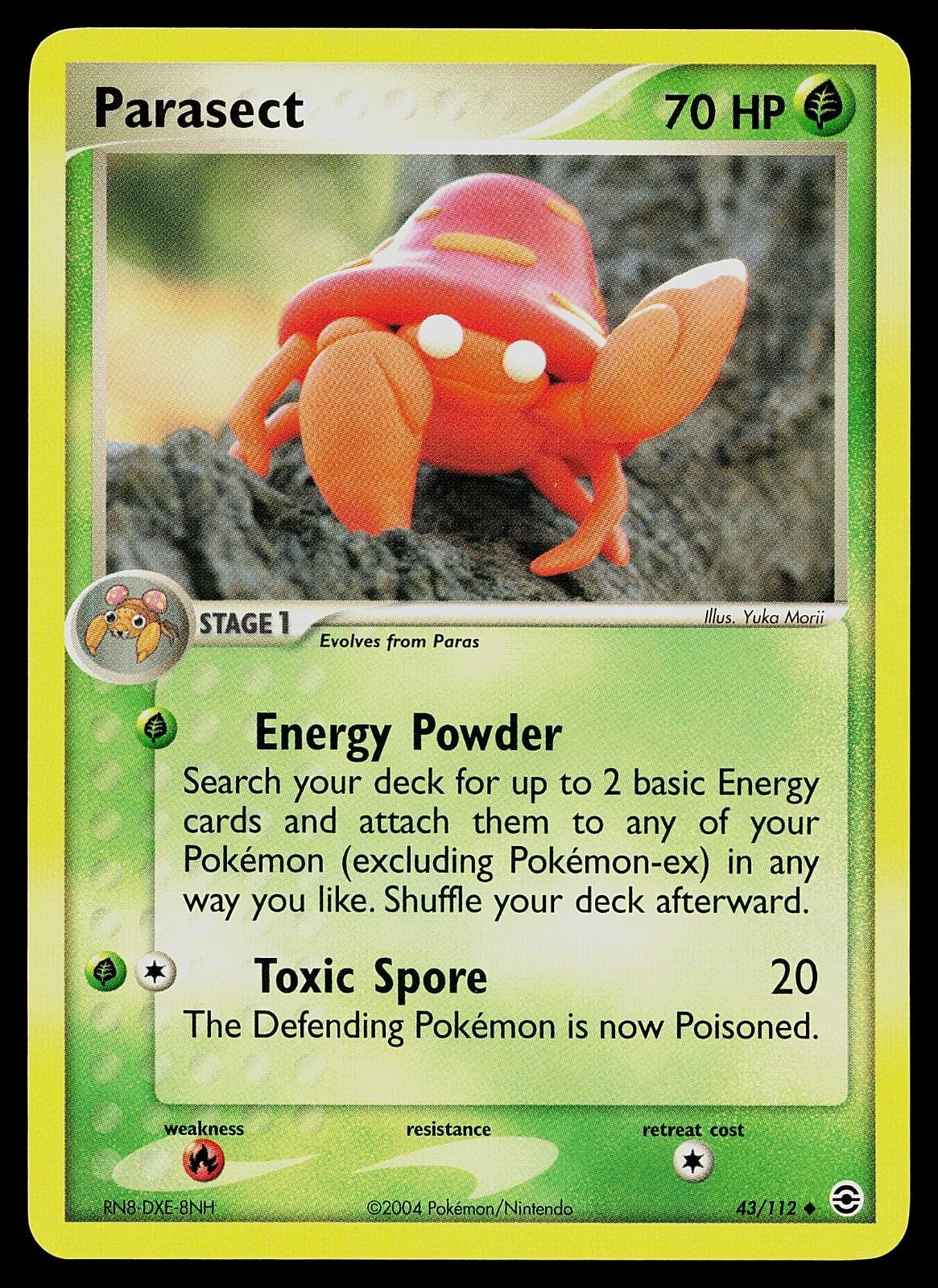 Pokemon Card - Parasect FireRed & LeafGreen 43/112 Uncommon