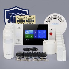 HOMSECUR Wireless Home Alarm System Touch Screen SOS Intercom Through Phone Call